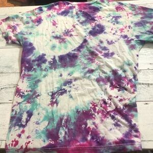 Fruit of the Loom Pink and Purple Tie-Dye T-Shirt